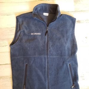 Columbia Blue Men's Vest Fleece Size Medium